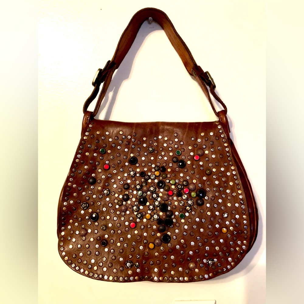 CAMPOMAGGI Studded Saddle Bag